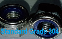 304 Standard Grade Metric Nylock Nuts